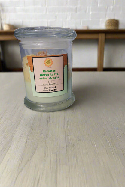 Caramel Apple Latte, extra drizzle Soy Blend Candles
