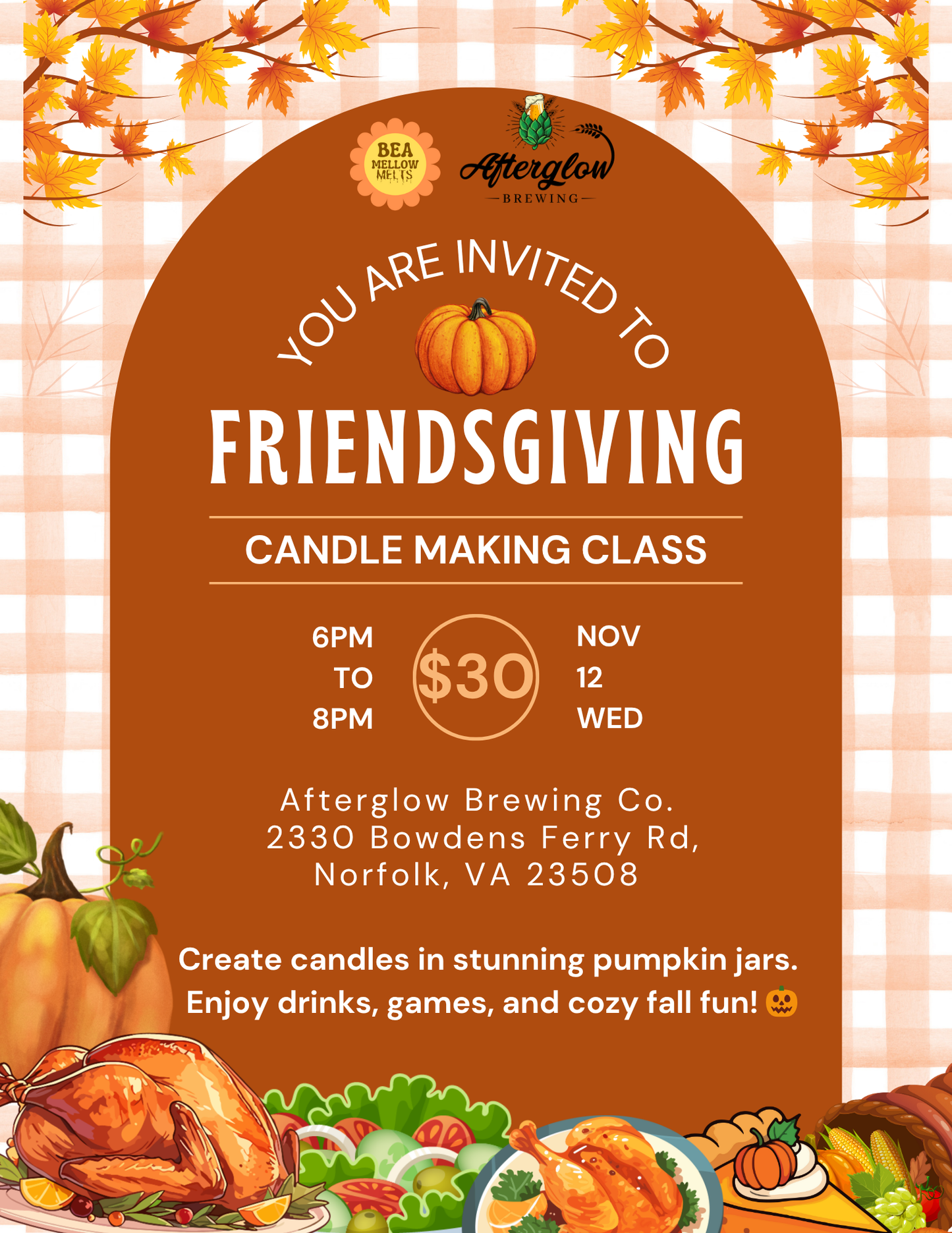(Nov 12) Friendsgiving Candle Making Class